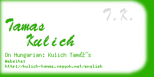 tamas kulich business card